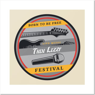 Born to be free live music thin lizzy Posters and Art